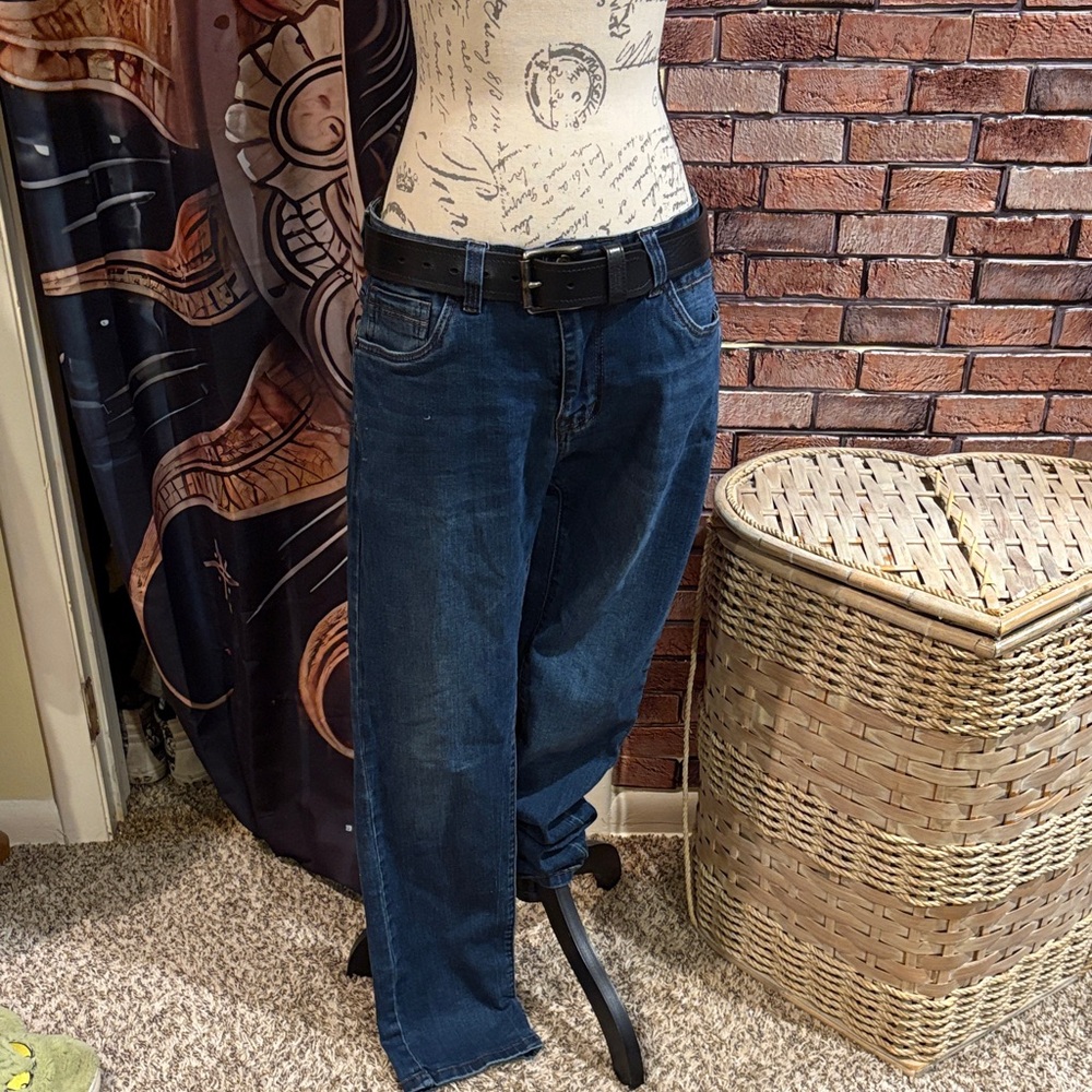 Kenneth Cole Dark Blue Straight Leg Jeans